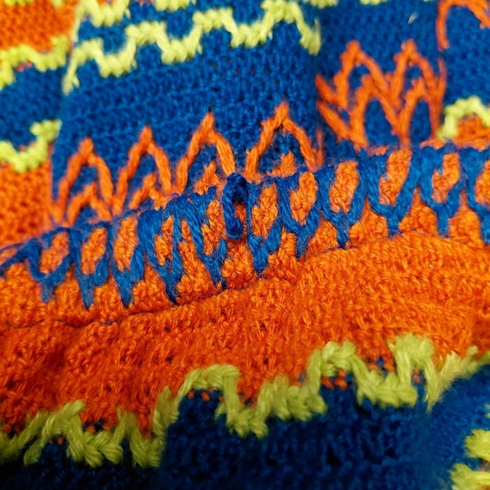 Handmade Knit Retro Vintage Colorful Maxi Skirt Size Small - Picture 7 of 8